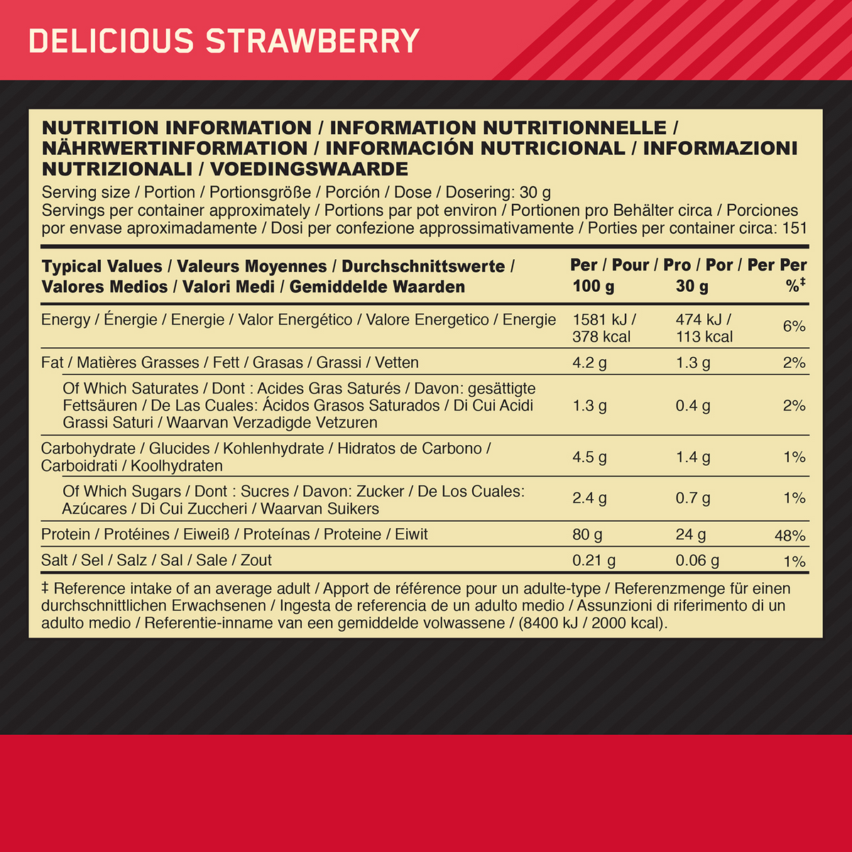100% Whey Gold Standard (4530g) Erdbeere
