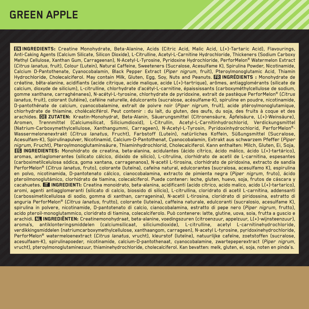 Gold Standard Pre-Work Out (330g) Green Apple