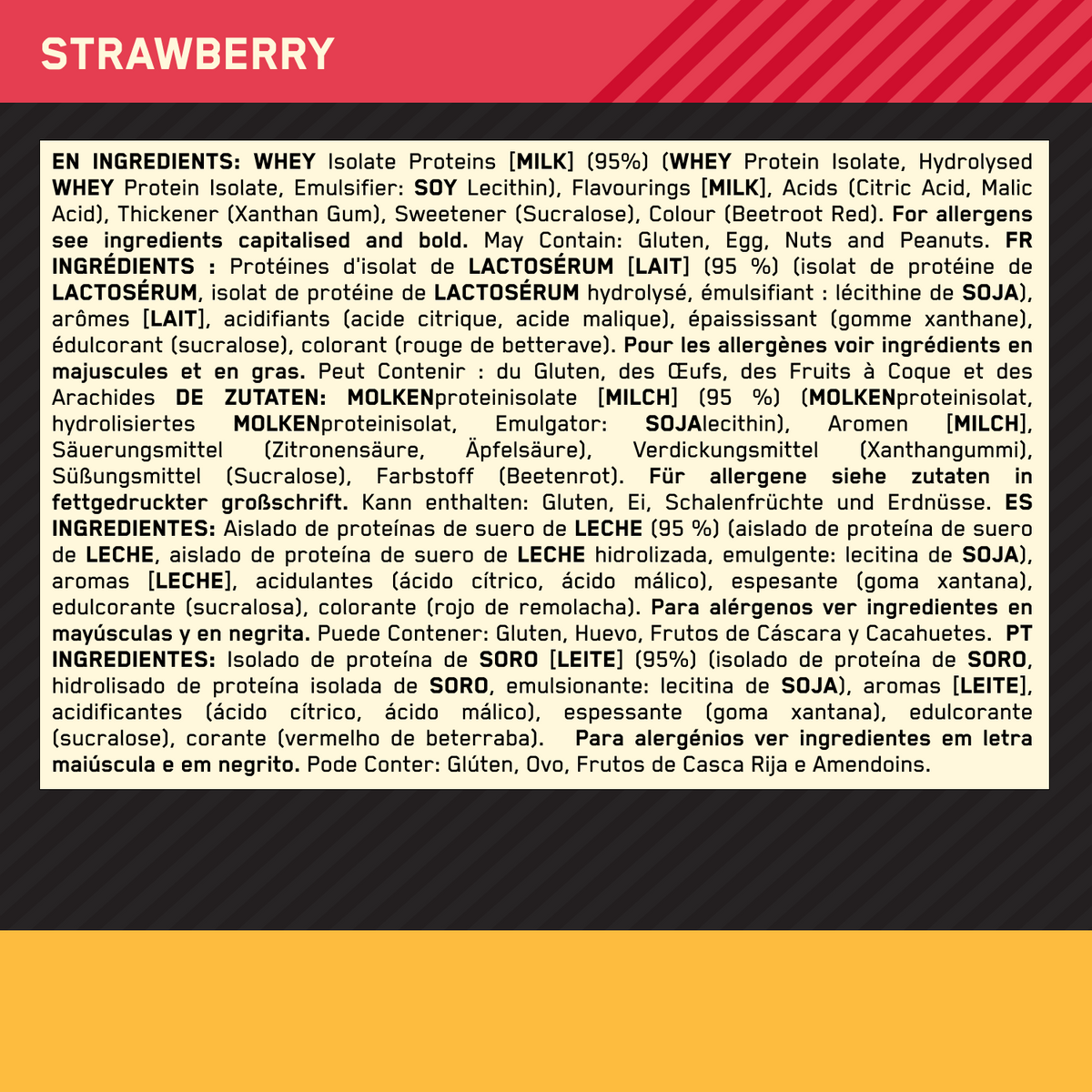 100% Gold Standard Isolate (930g) Strawberry