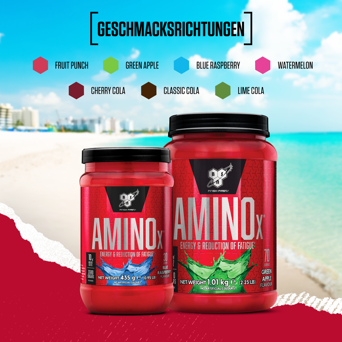 Amino X Aminosäuren BCAA (1000g) Fruit Punch