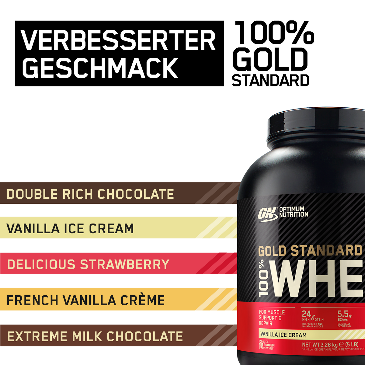100% Whey Gold Standard (4530g) Vanilla Ice Cream