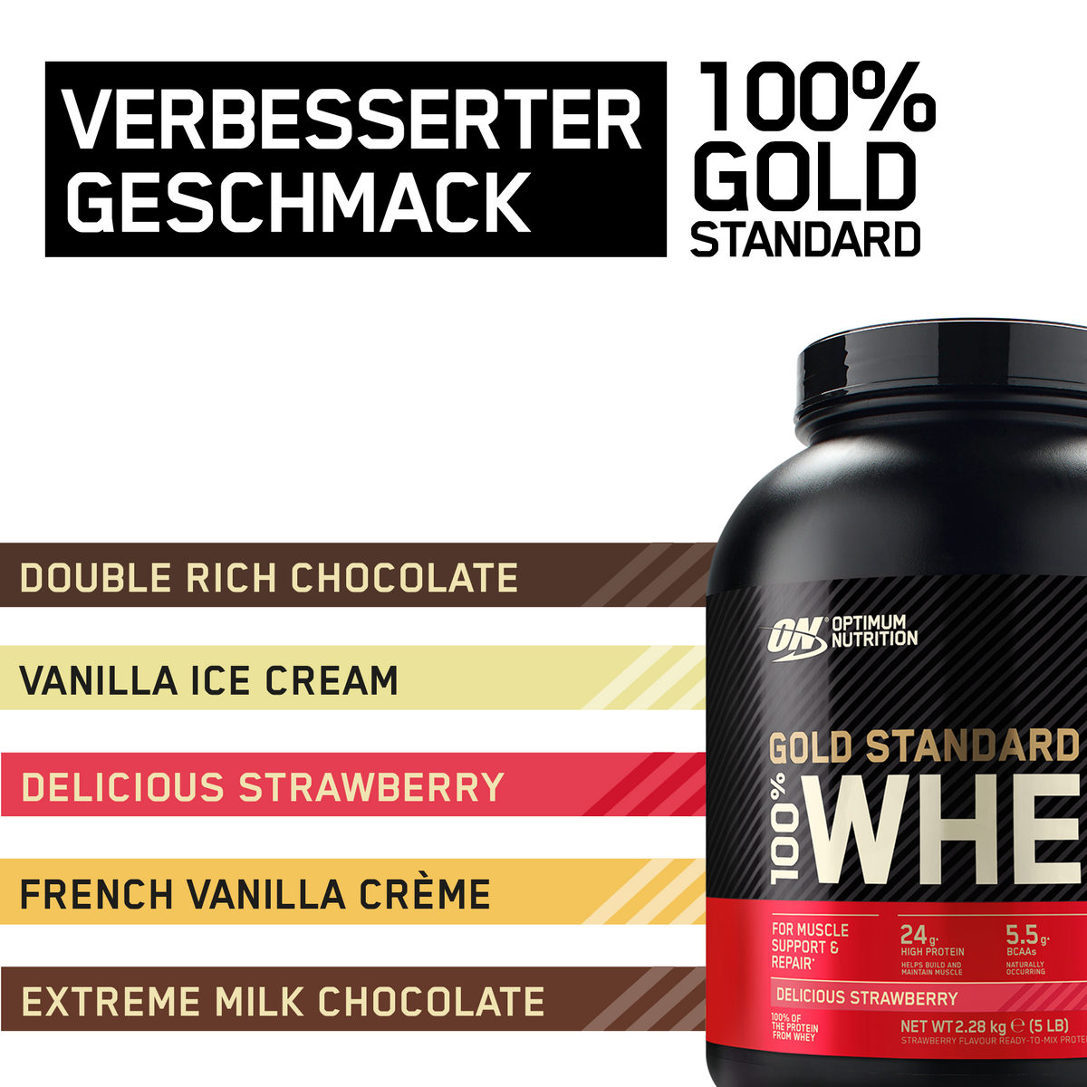 100% Whey Gold Standard (4530g) Erdbeere