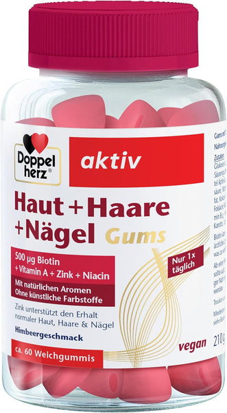 aufbewahren traduzione Haut + Haare + Nägel (60 Gums)