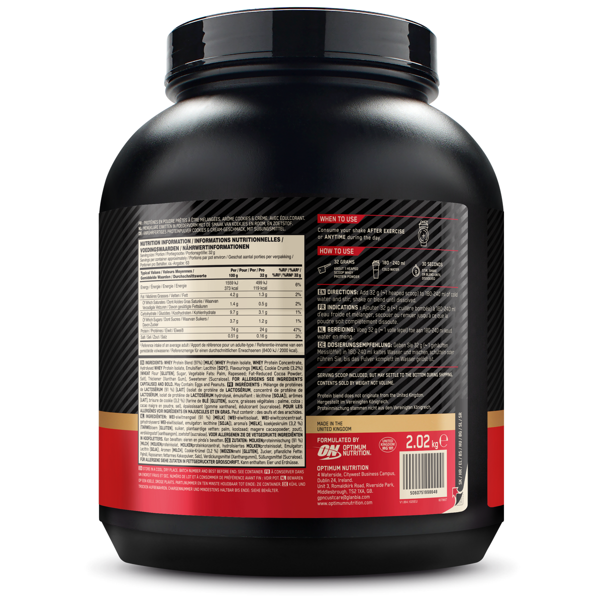 100% Whey Gold Standard (2040g) Cookies & Cream