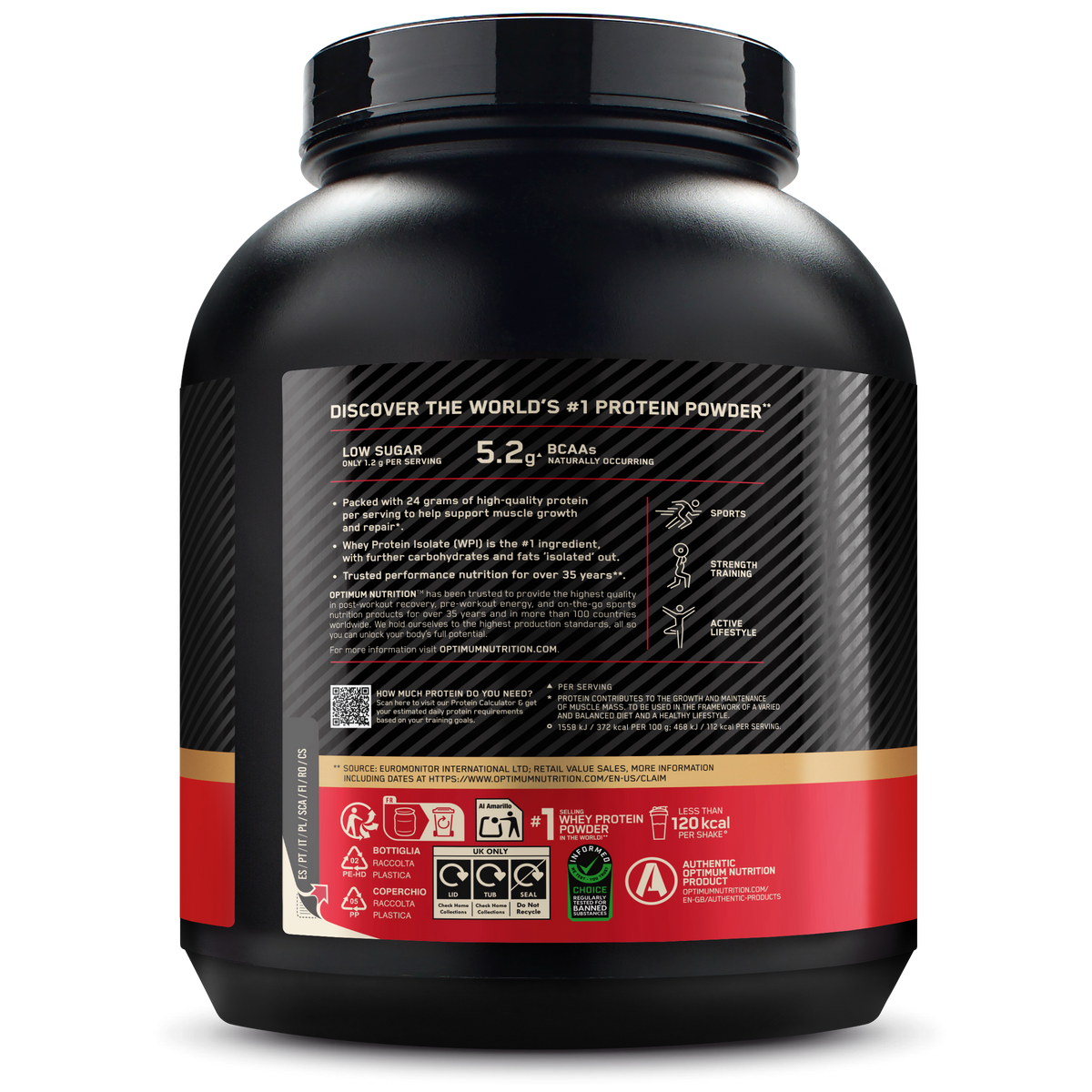 100% Whey Gold Standard (2040g) Delicious Strawberry