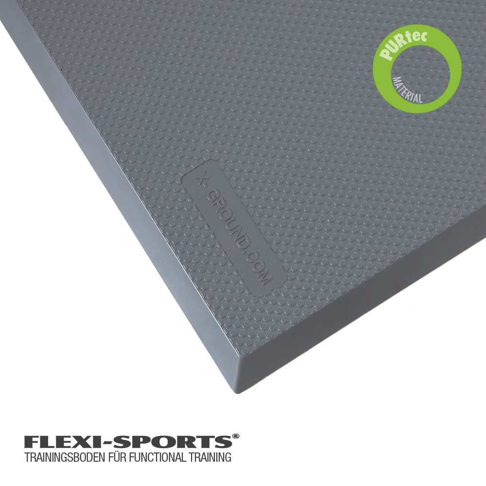 Functional Training Bodenmatte Grau 91 cm x 91 cm + Übungs-DVD "Training mit dem Funktionalem Boden"
