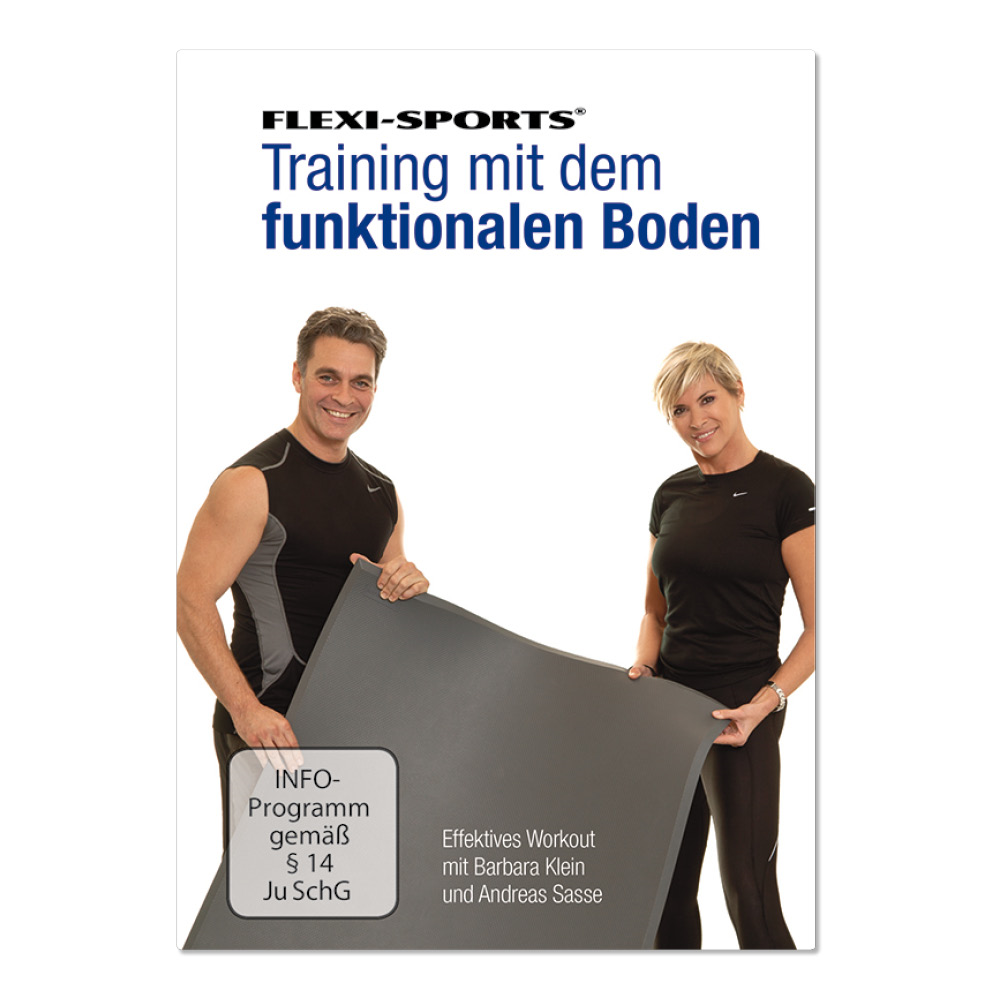 Functional Training Bodenmatte Grau 91 cm x 91 cm + Übungs-DVD "Training mit dem Funktionalem Boden"