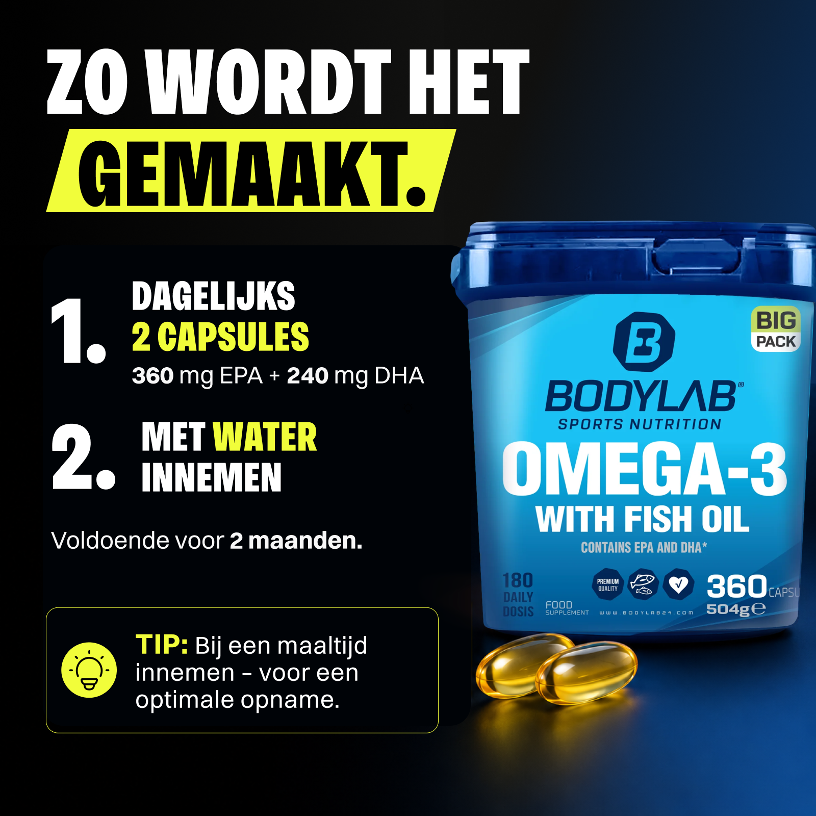 BIG PACK Omega-3 (360 Kapseln)