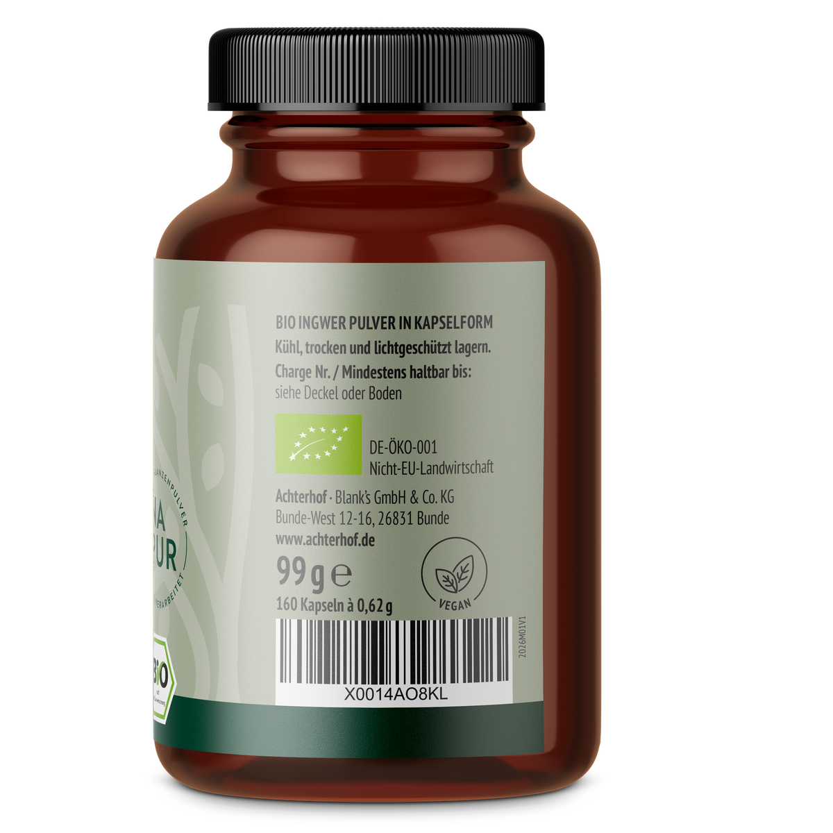 Bio Ingwer Kapseln (160 Kapseln)