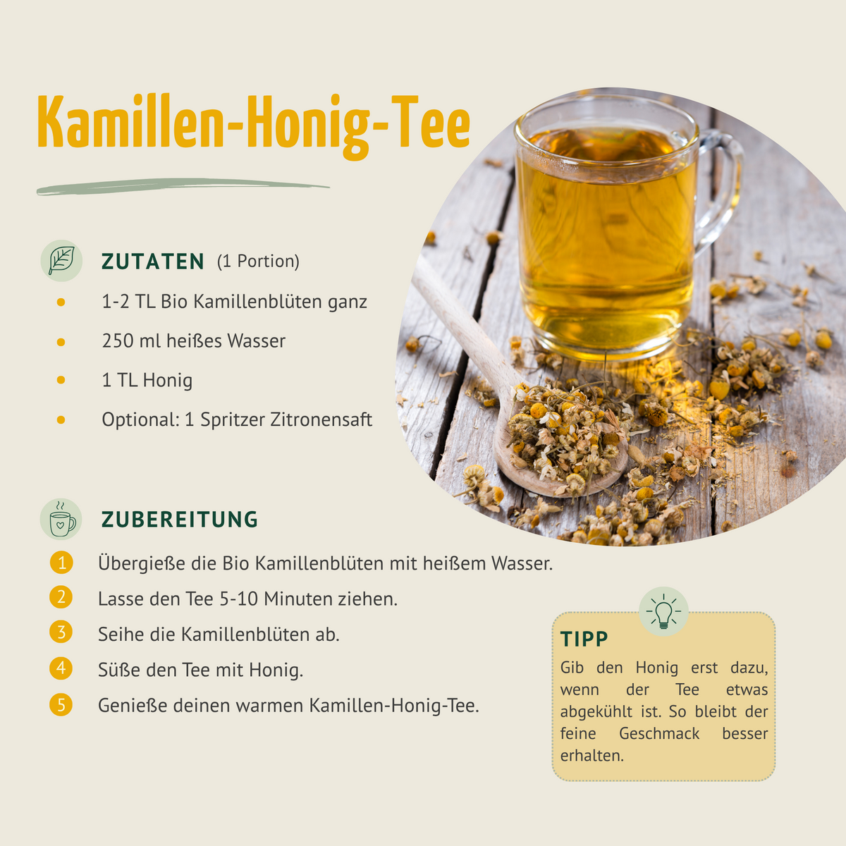Kamillenblüten ganz Bio (250g)
