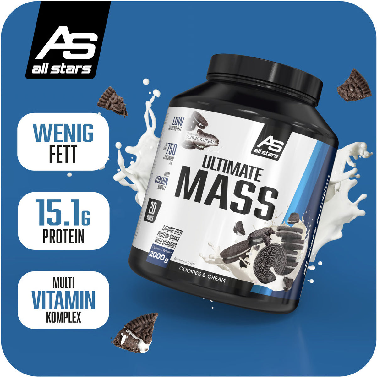 Ultimate Mass Gain (2000g) Cookies Cream