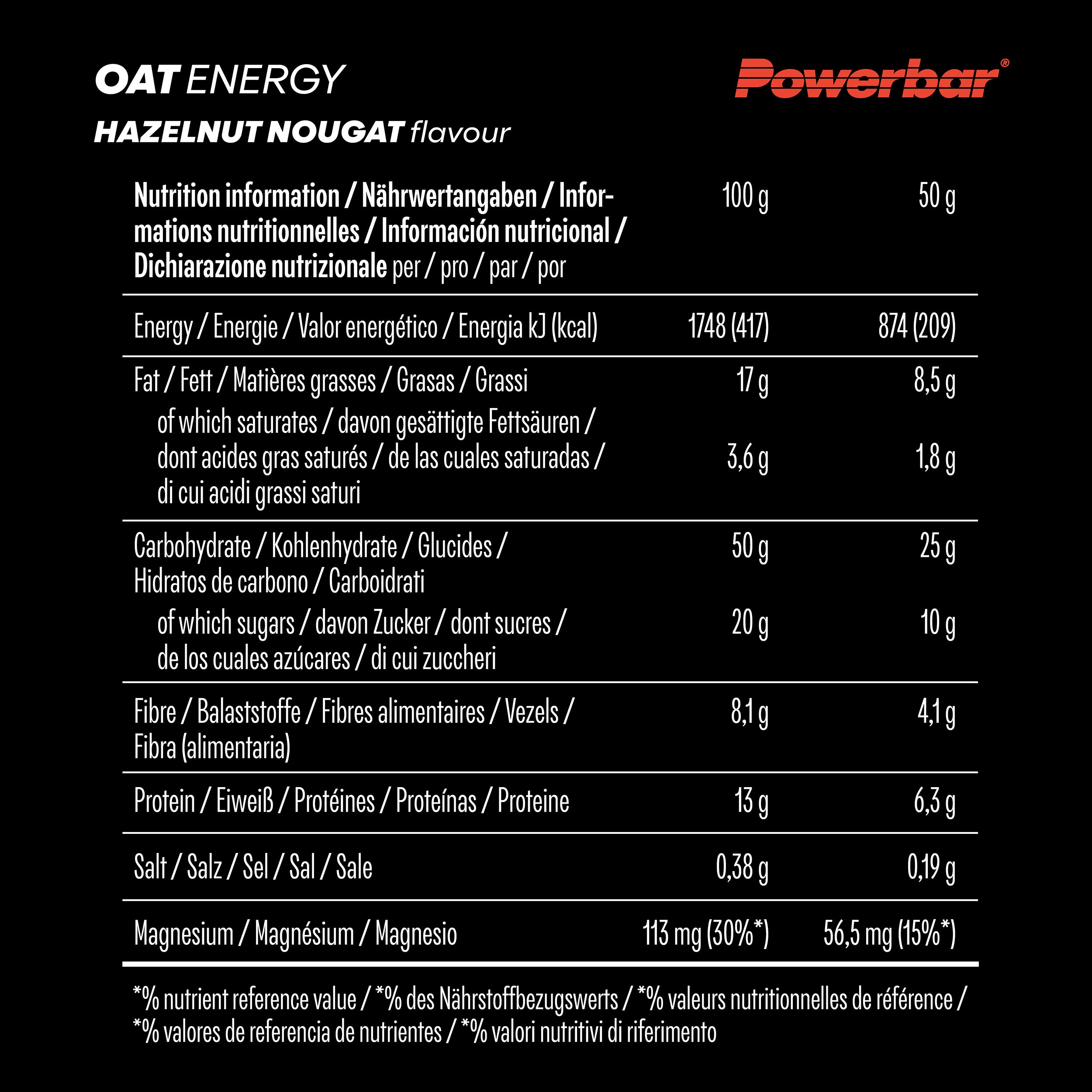 Oat Energy (15x50g) Hazelnut Nougat