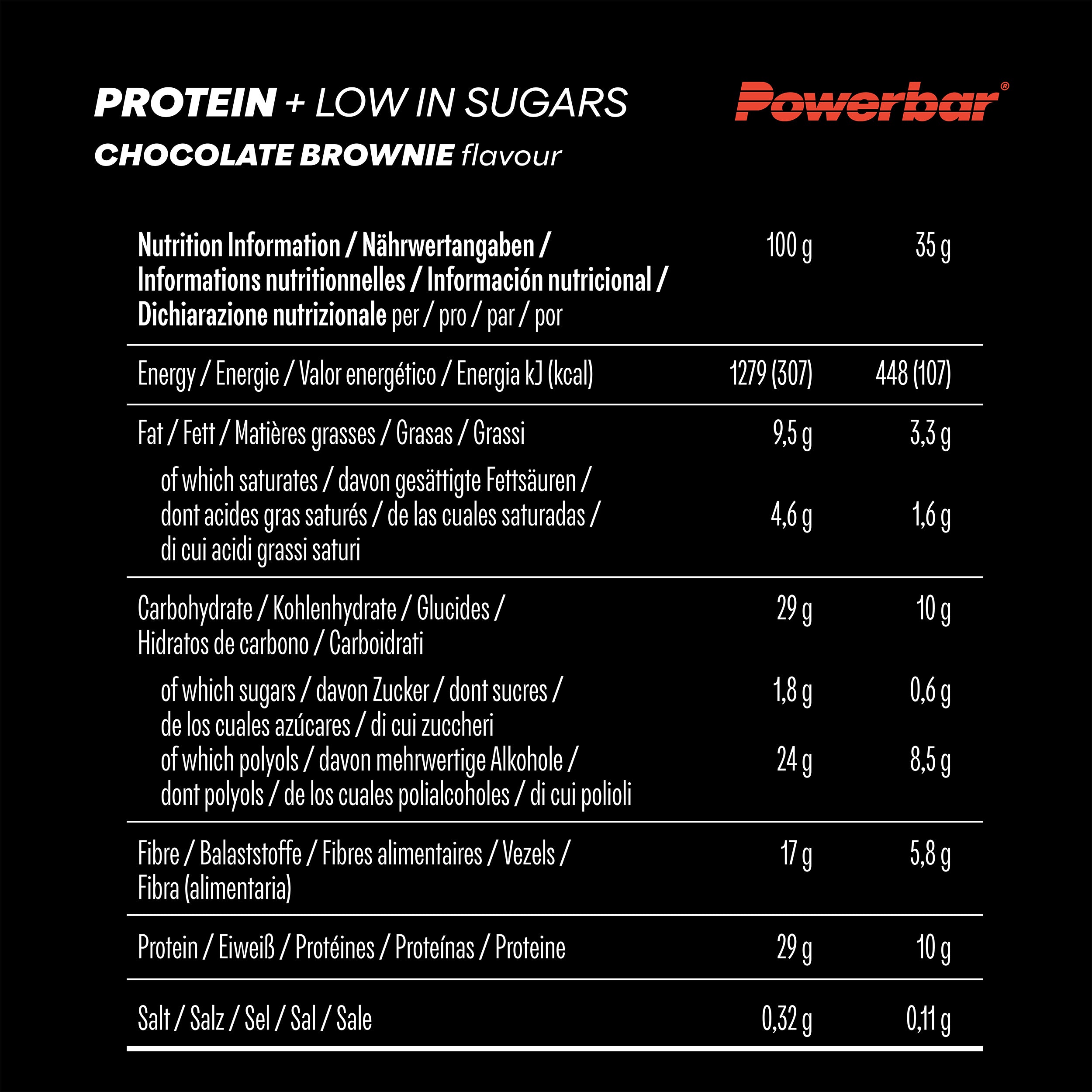 Protein+ Low in Sugars (16x35g) Chocolate Brownie
