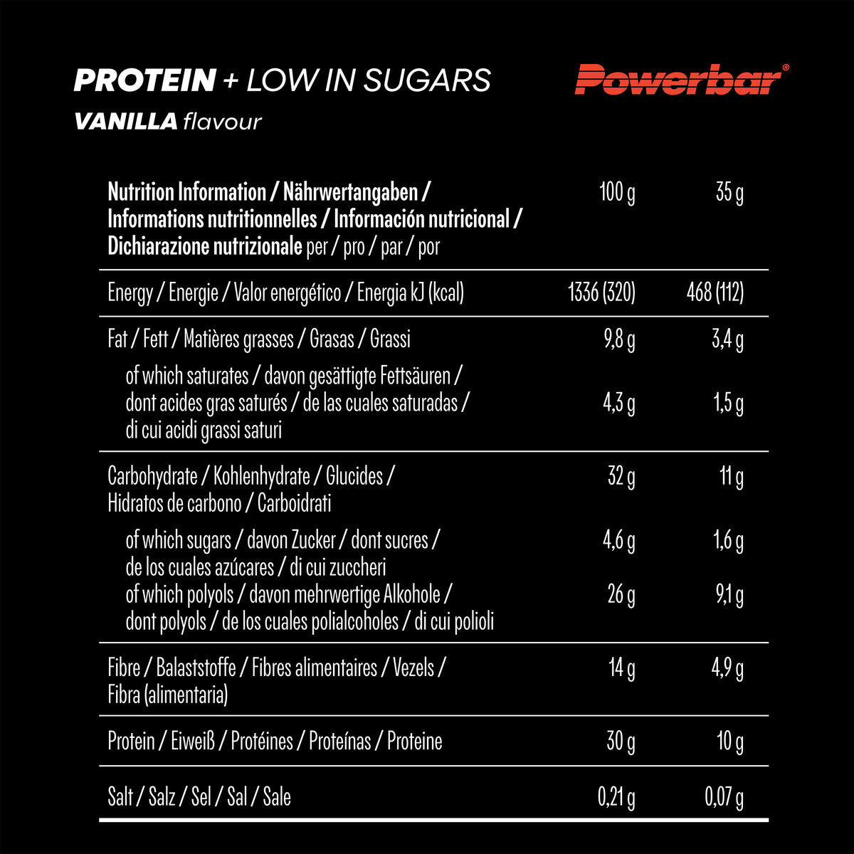 Protein+ Low in Sugars (16x35g) Vanilla