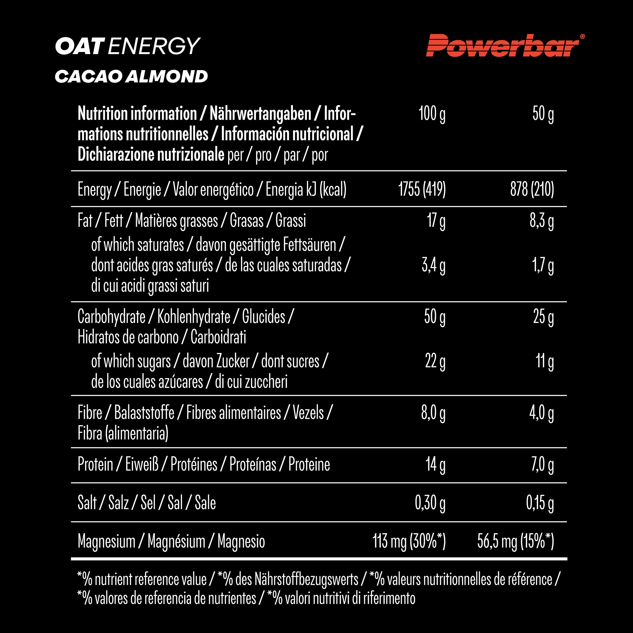 Oat Energy (15x50g) Cacao Almond