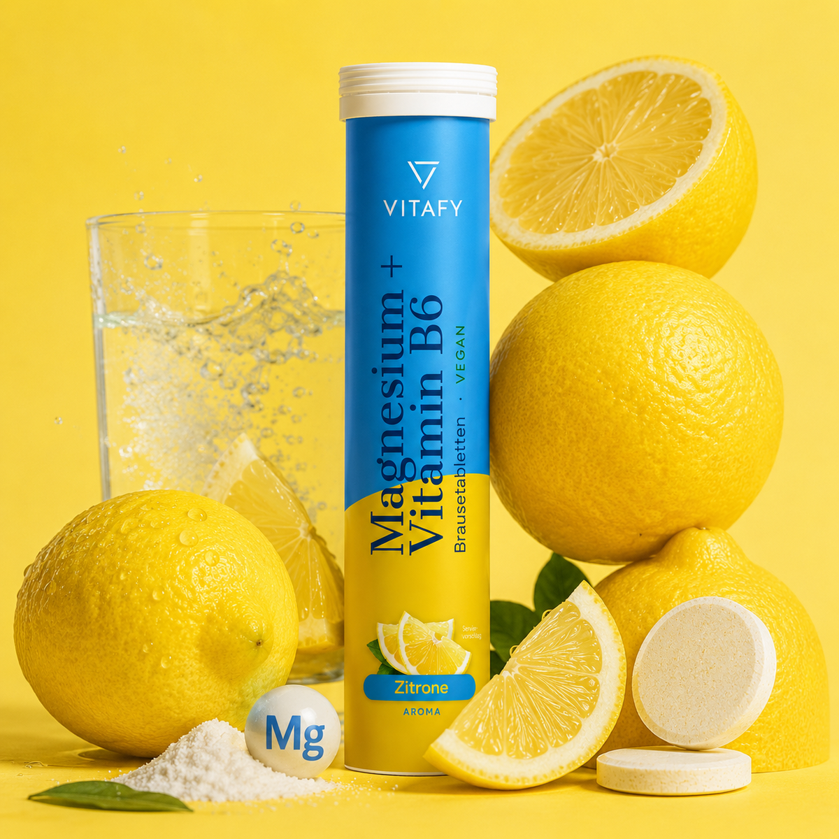 Magnesium + Vitamin B6 - Zitrone (20 Brausetabletten)