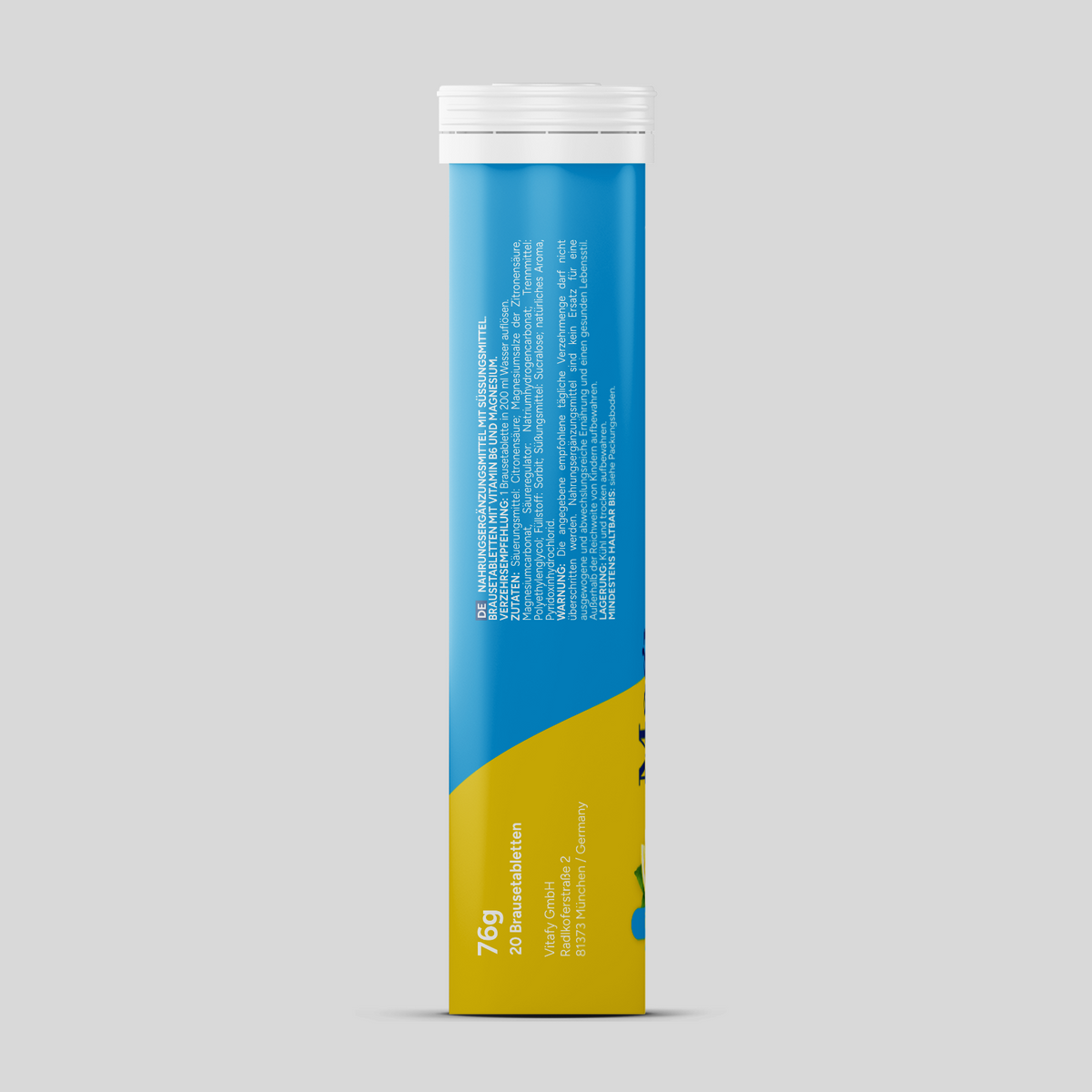 Magnesium + Vitamin B6 - Zitrone (20 Brausetabletten) - 6er Pack