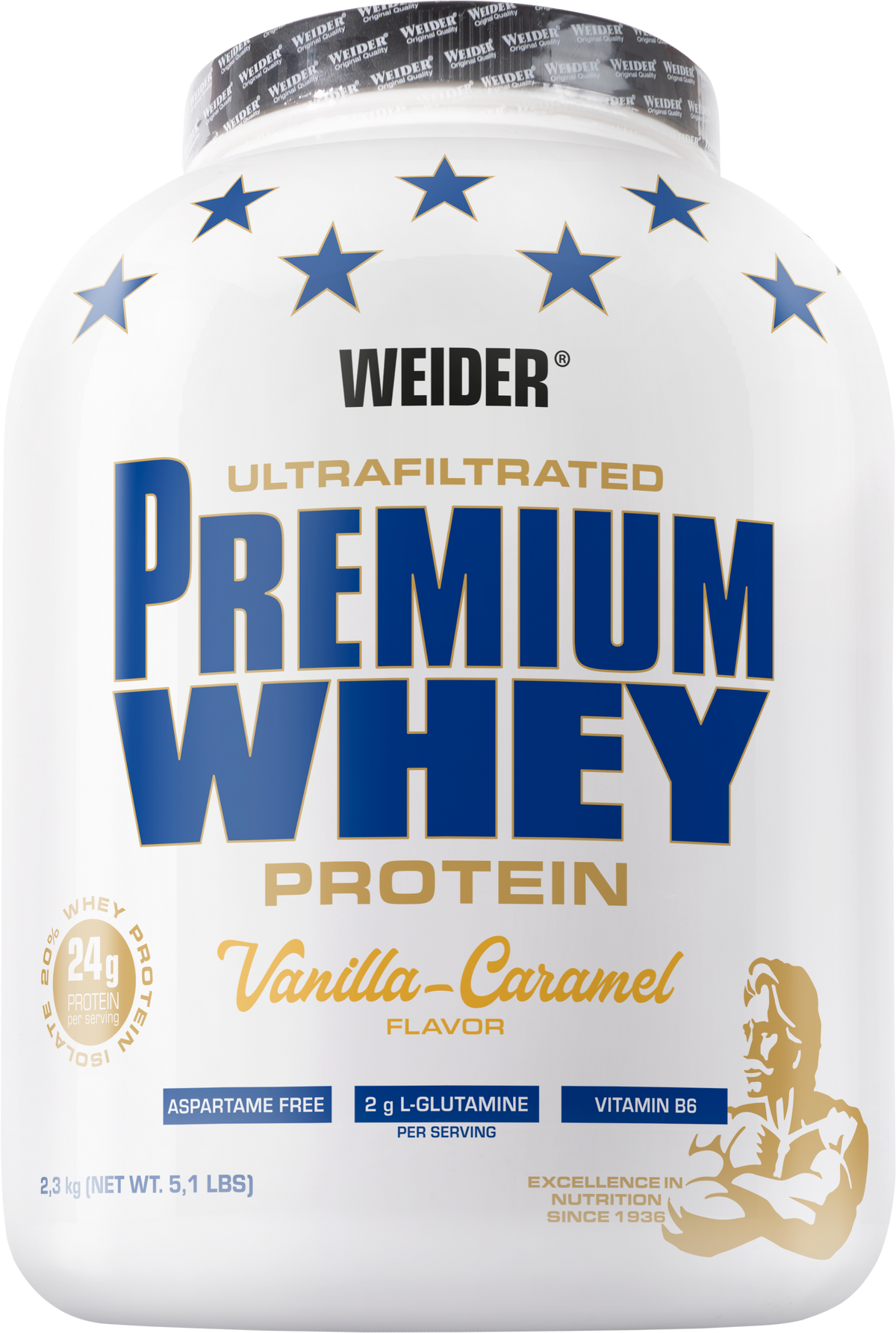Premium Whey Protein (2300g) Vanille-Caramel